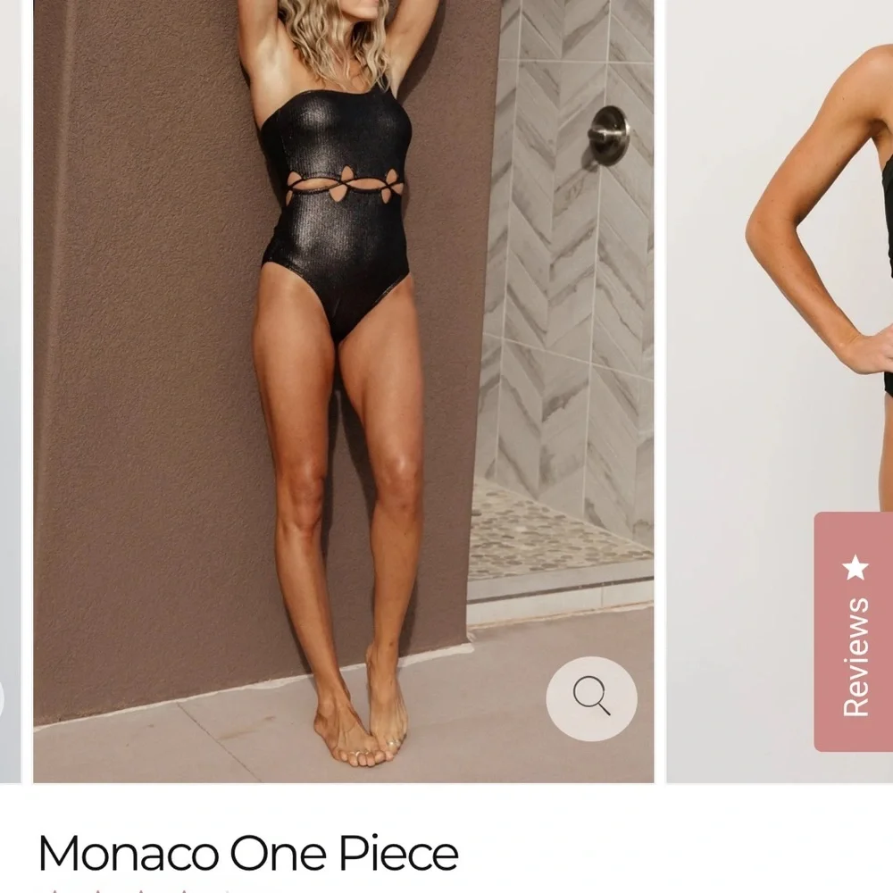 New!Baltic Born NWT Black Cutout One-Piece Swimsuit Large - Picture 8 of 12